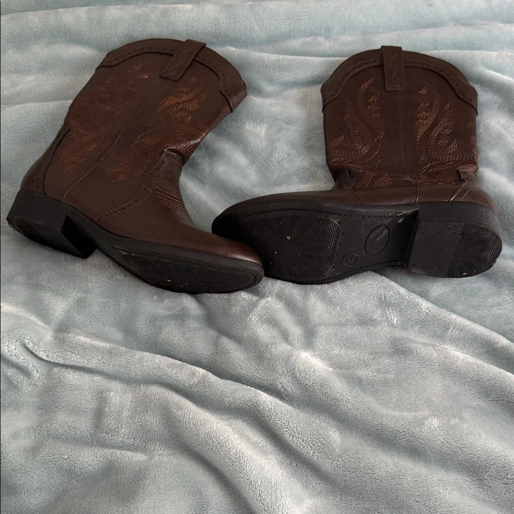 Dream Pairs Brown Kids Cowboy Boots